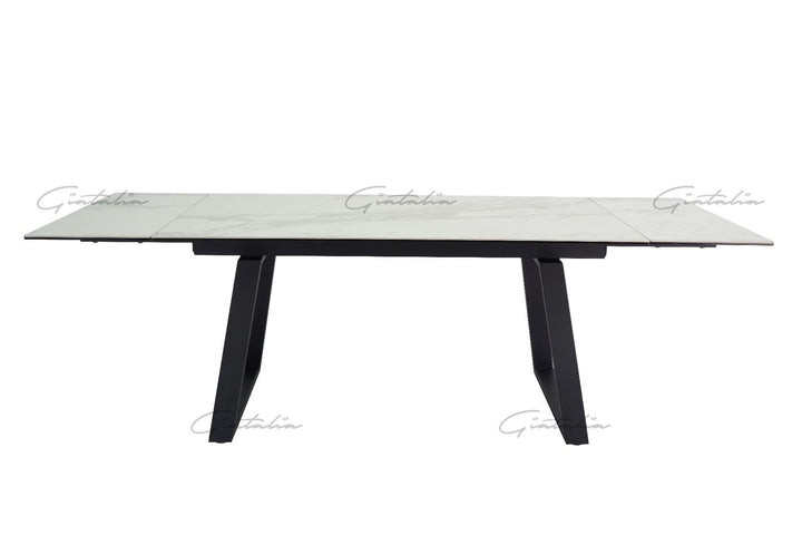 Dante Extending Table - White Ceramic