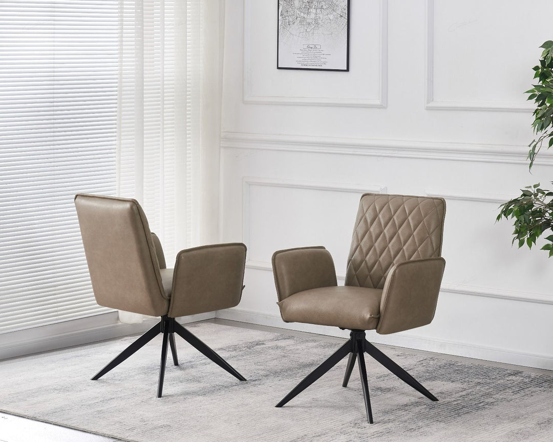 Eclat Chair - Taupe PU
