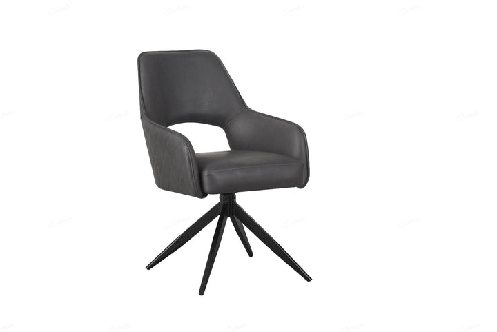 Enrica Chair - Dark Grey PU