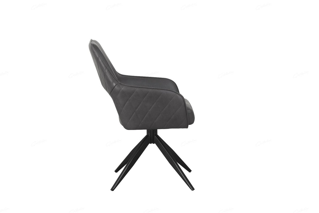 Enrica Chair - Dark Grey PU