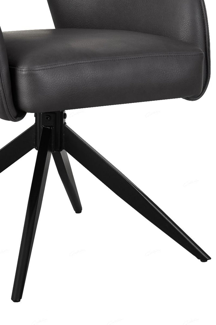 Enrica Chair - Dark Grey PU