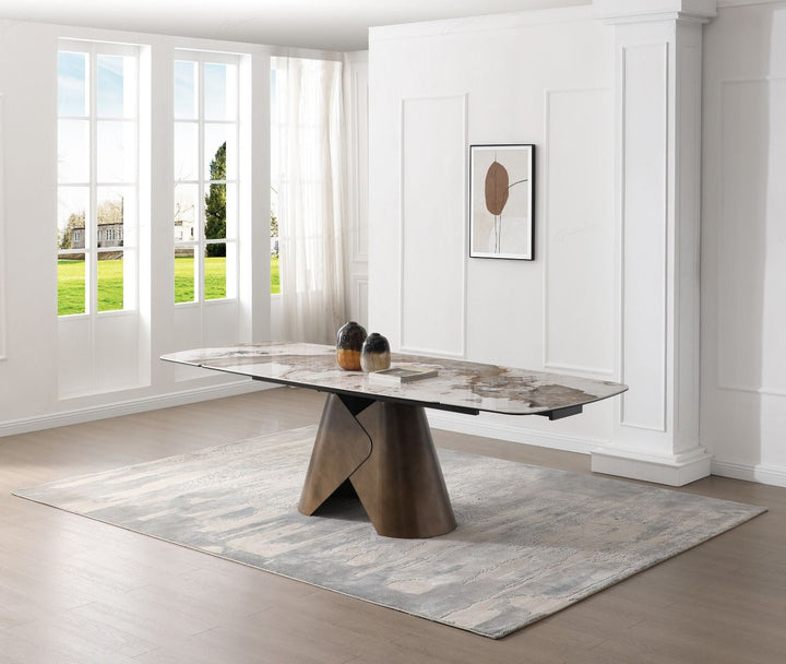 Skip to the beginning of the images gallery
Feretti Extending Dining Table - Matt White Pandora Italian Ceramic