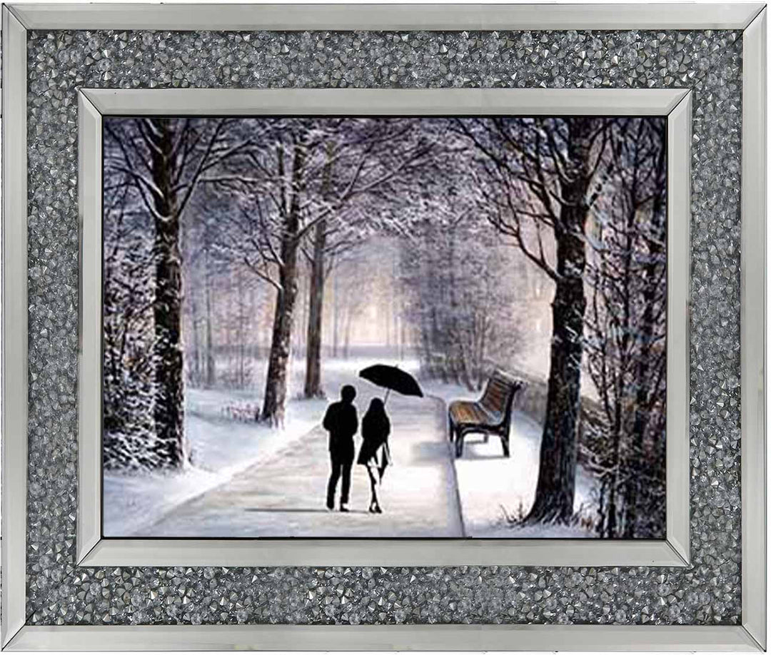 FG742 Couple Walking on Snow