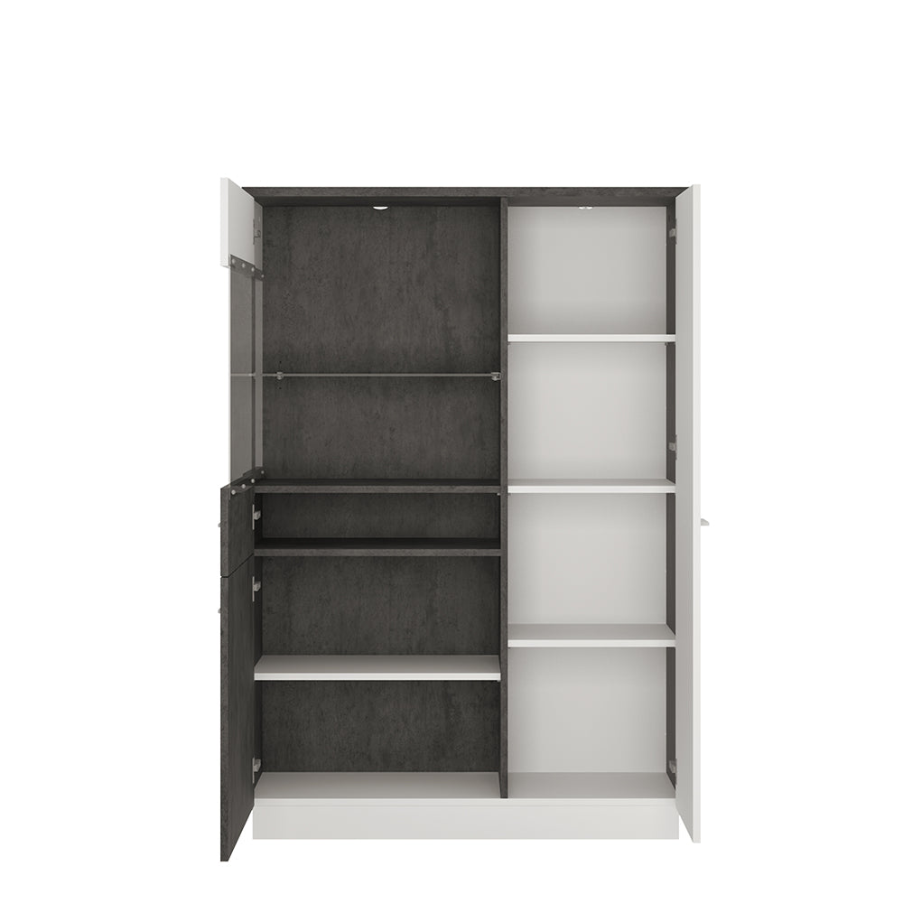 Zingaro Low Display Cabinet Left Hand