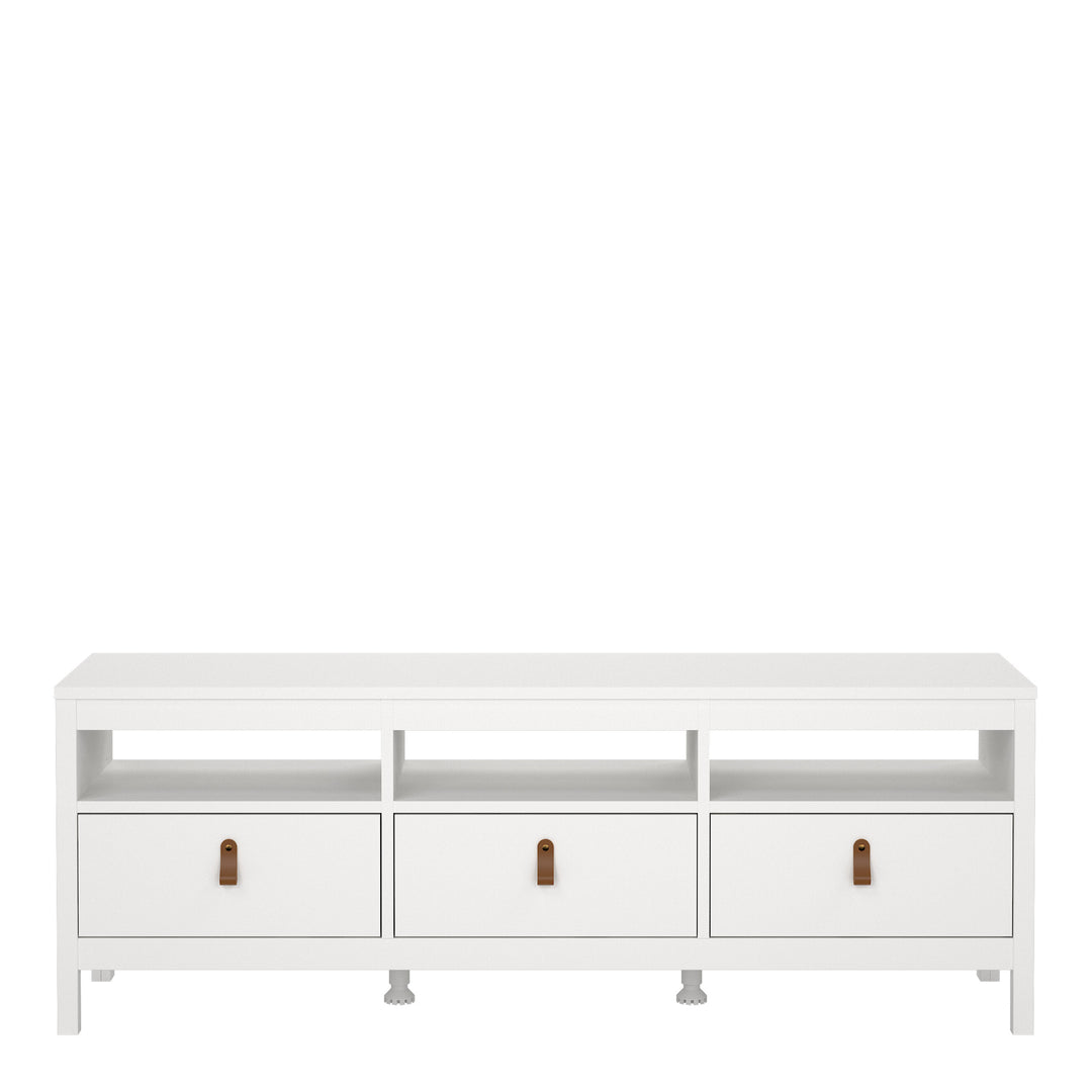 Barcelona TV Unit 3 Drawers in White