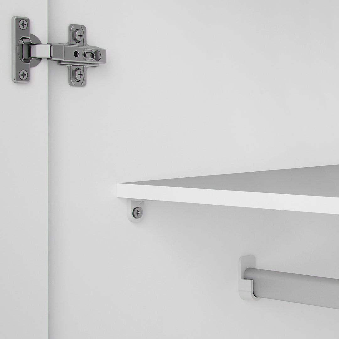 Space Wardrobe with 2 Doors in White 1750