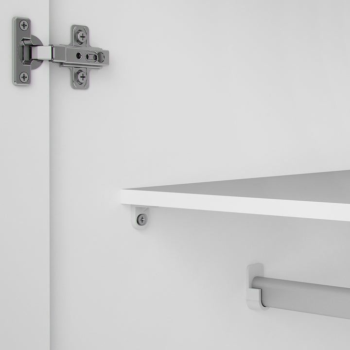Space Wardrobe with 2 Doors in White 1750