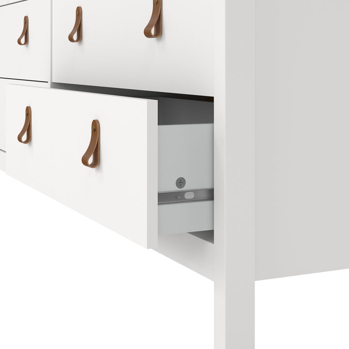 Barcelona Double Dresser 4+4 Drawers in White Finish