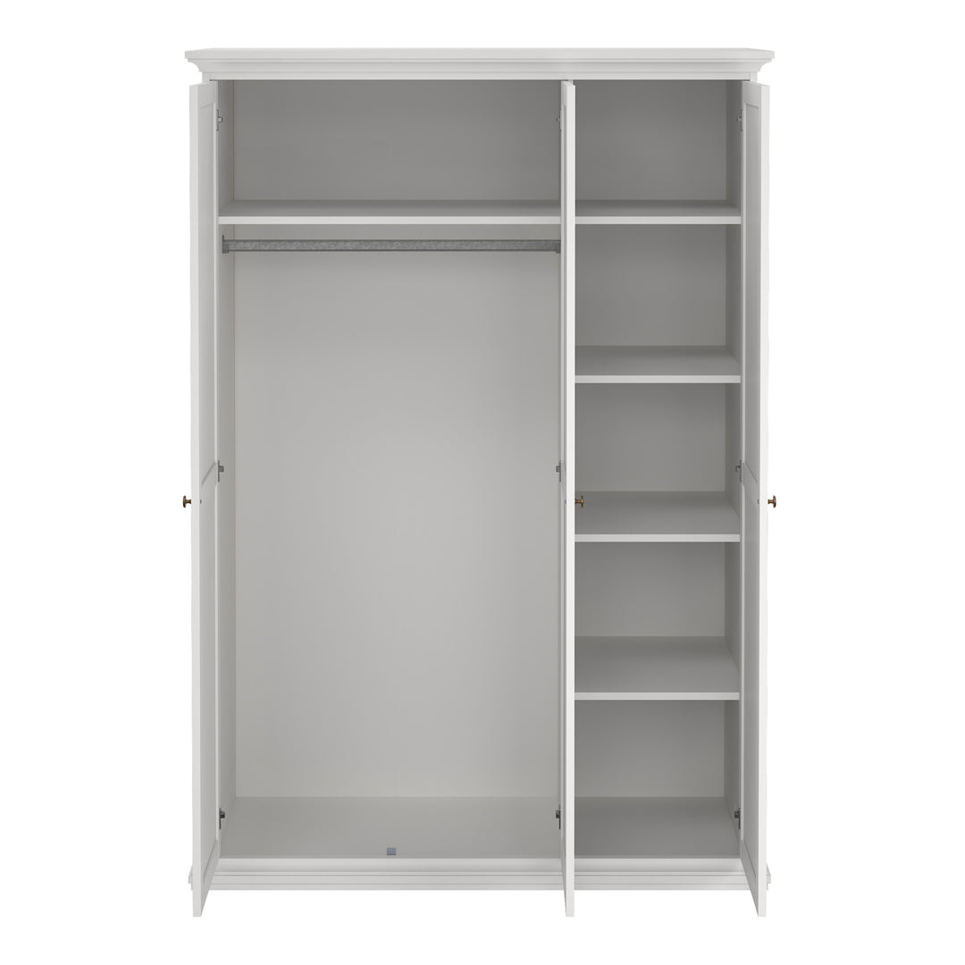 Paris Wardrobe with 3 Doors in White