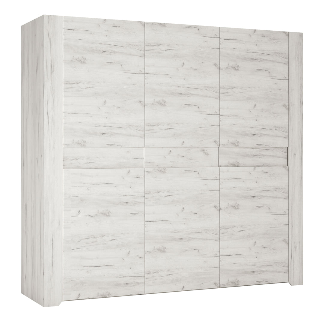 Angel Wardrobe  3 Door Modern Storage in White Finish