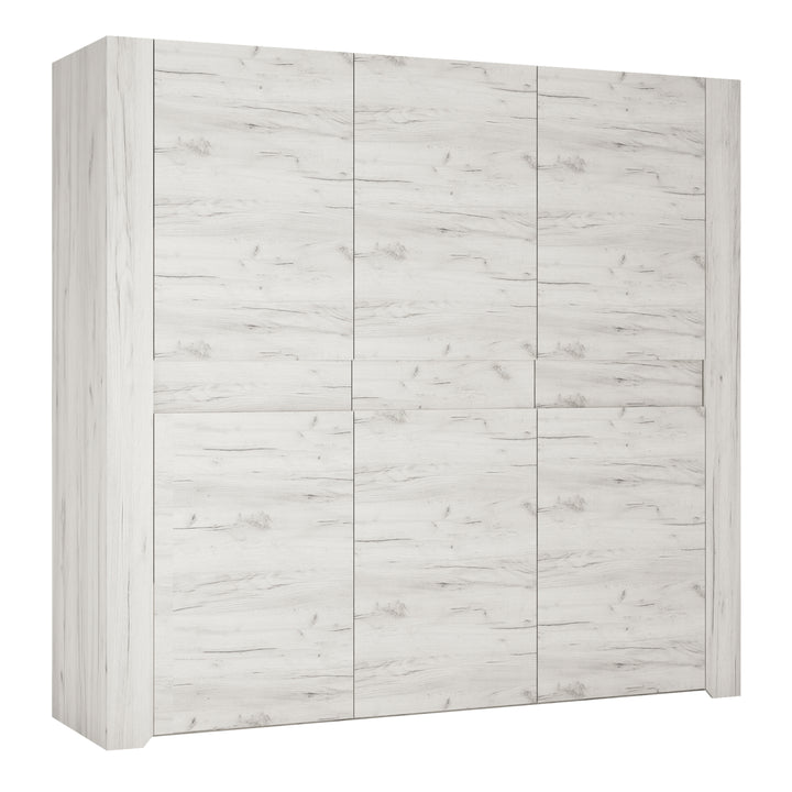 Angel Wardrobe  3 Door Modern Storage in White Finish