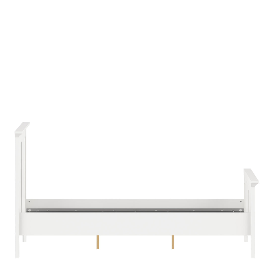 Paris Double Bed Frame 140 x 200cm in White Finish