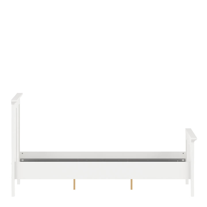 Paris Double Bed Frame 140 x 200cm in White Finish