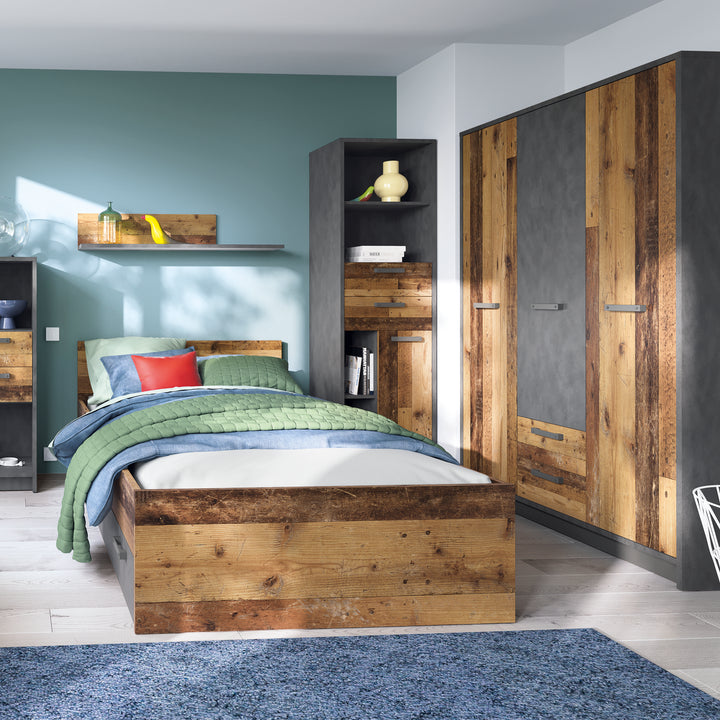 Brooklyn Small Single Bed Frame 120cm (4ft) in Walnut Finish