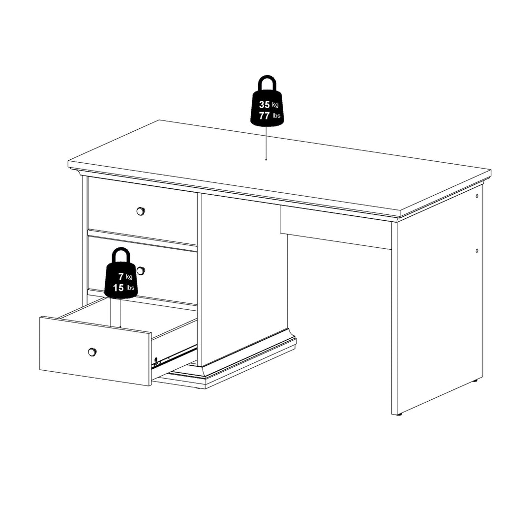 Paris Desk in White
