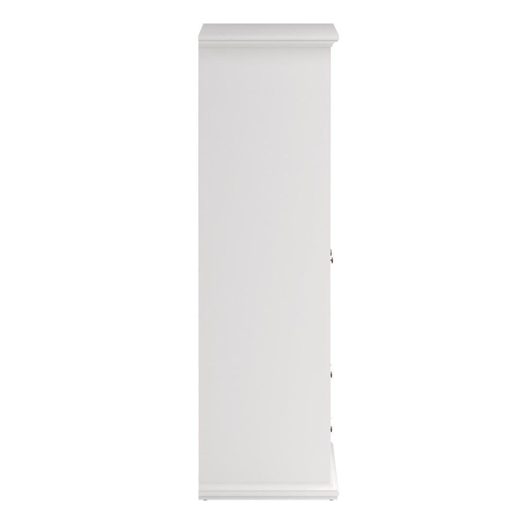 Paris Wardrobe with 4 Doors and 2 Drawers in White Finish