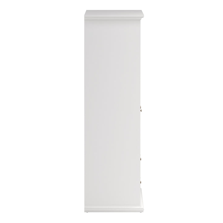 Paris Wardrobe with 4 Doors and 2 Drawers in White Finish