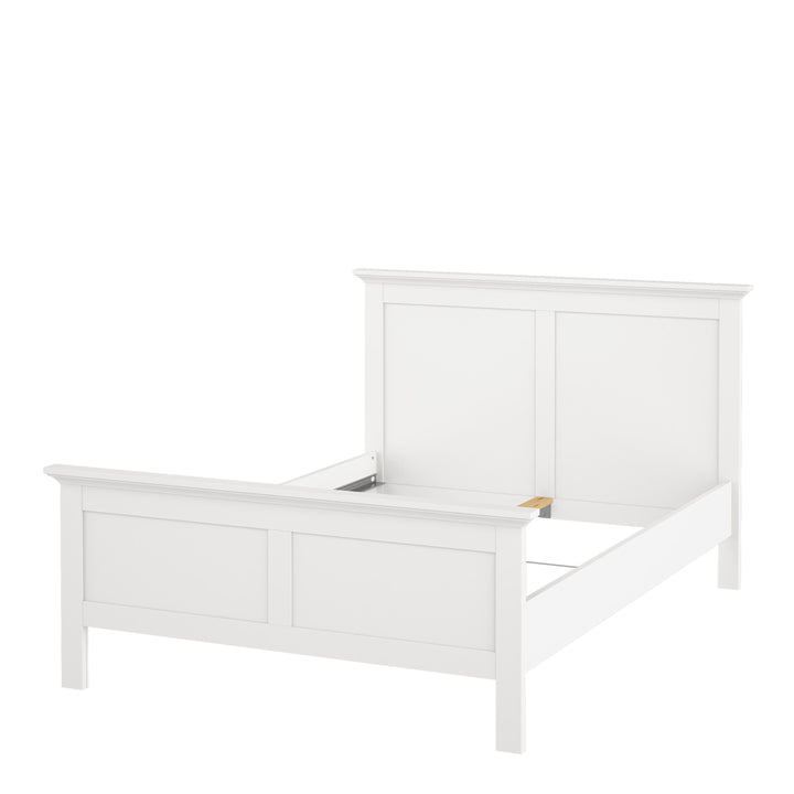 Paris Double Bed Frame 140 x 200cm in White Finish