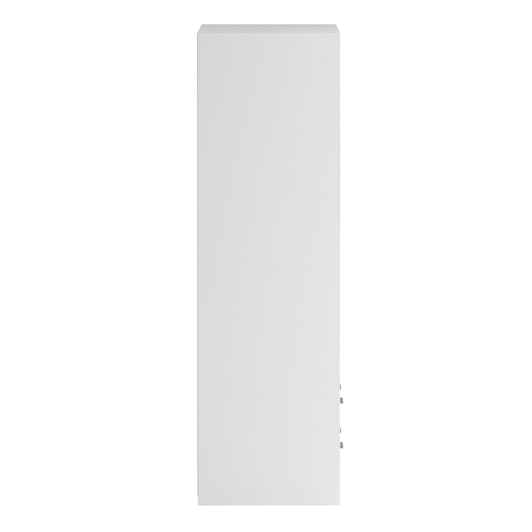 Line Wardrobe with 2 Sliding Doors and 4 Drawers in White