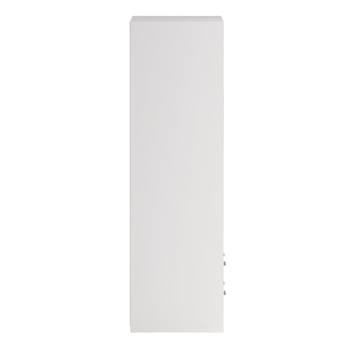 Line Wardrobe with 2 Sliding Doors and 4 Drawers in White