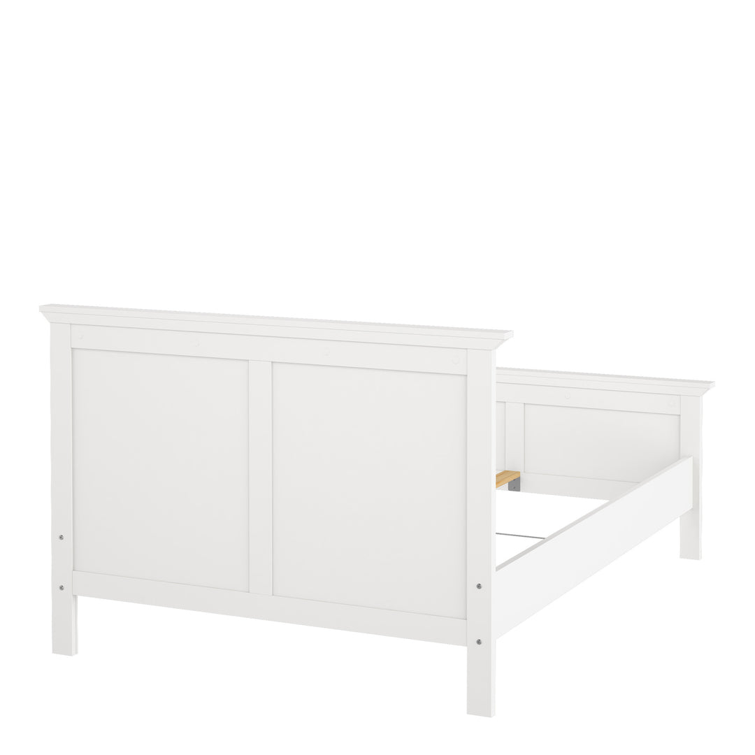 Paris Double Bed Frame 140 x 200cm in White Finish