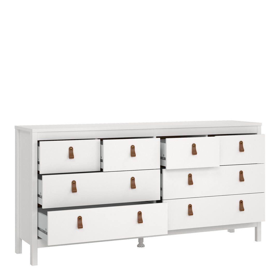 Barcelona Double Dresser 4+4 Drawers in White Finish