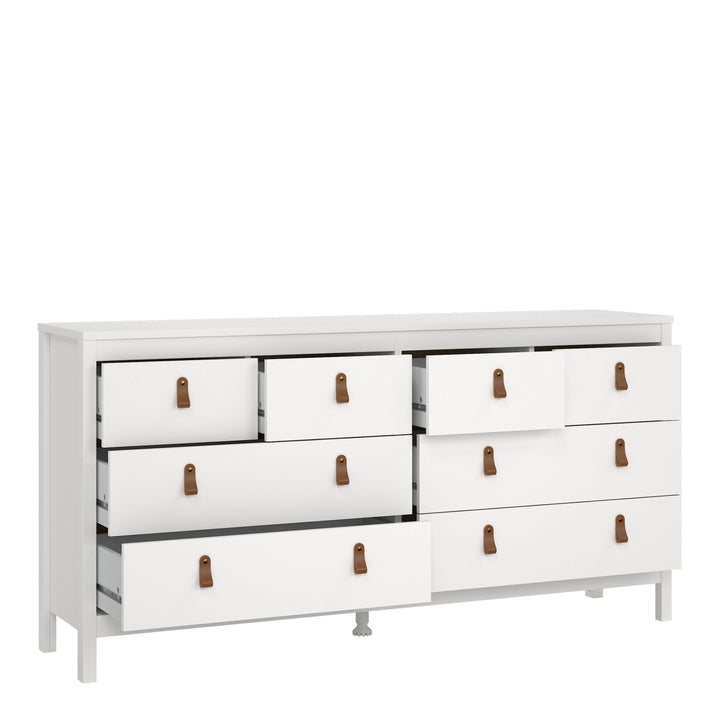 Barcelona Double Dresser 4+4 Drawers in White Finish