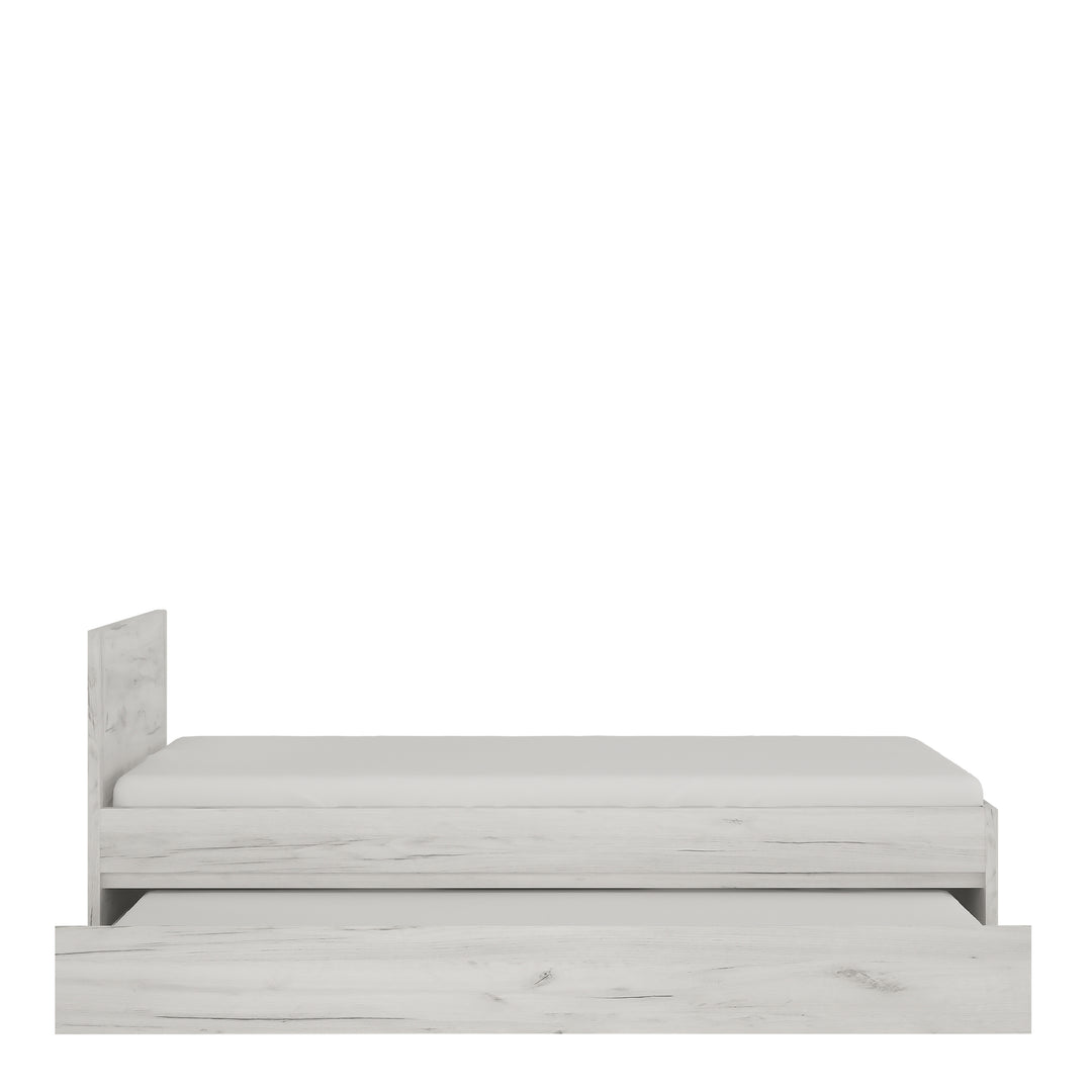 Angel Single Bed Frame with Underbed Storage Drawer (3ft/90x190cm, Includes Slats)
