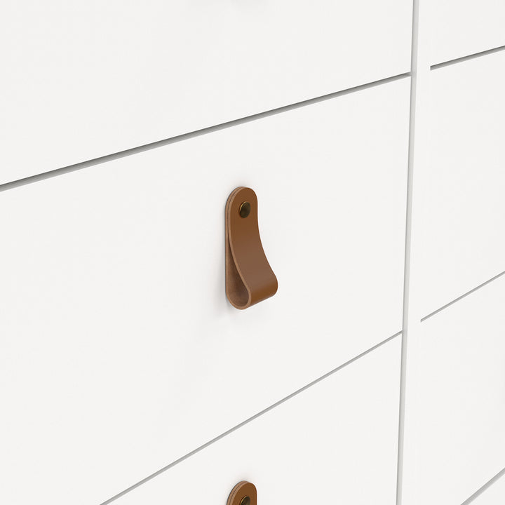 Barcelona Double Dresser 4+4 Drawers in White Finish