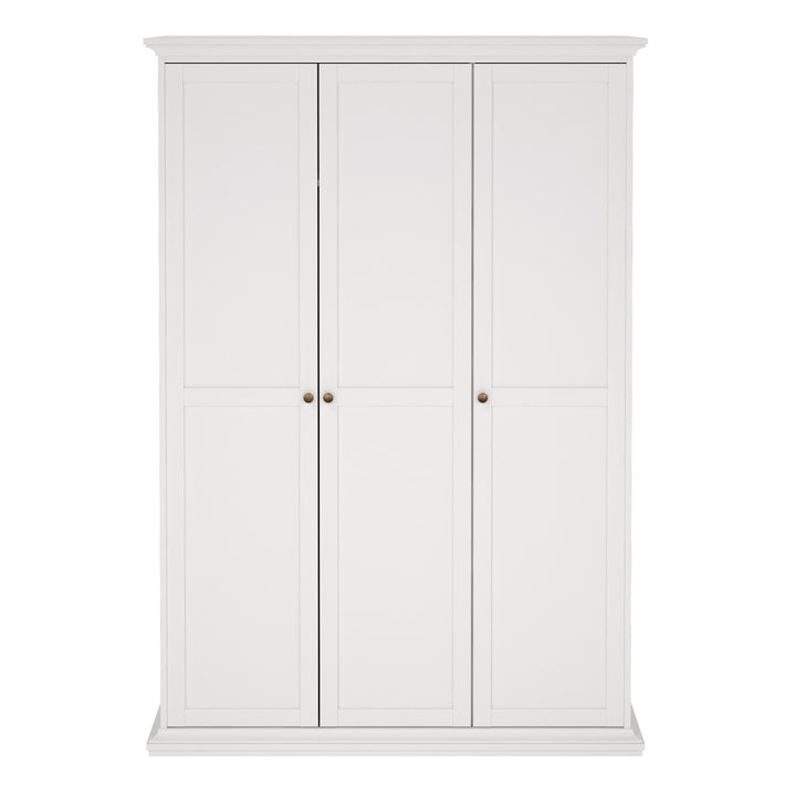 Paris Wardrobe with 3 Doors in White
