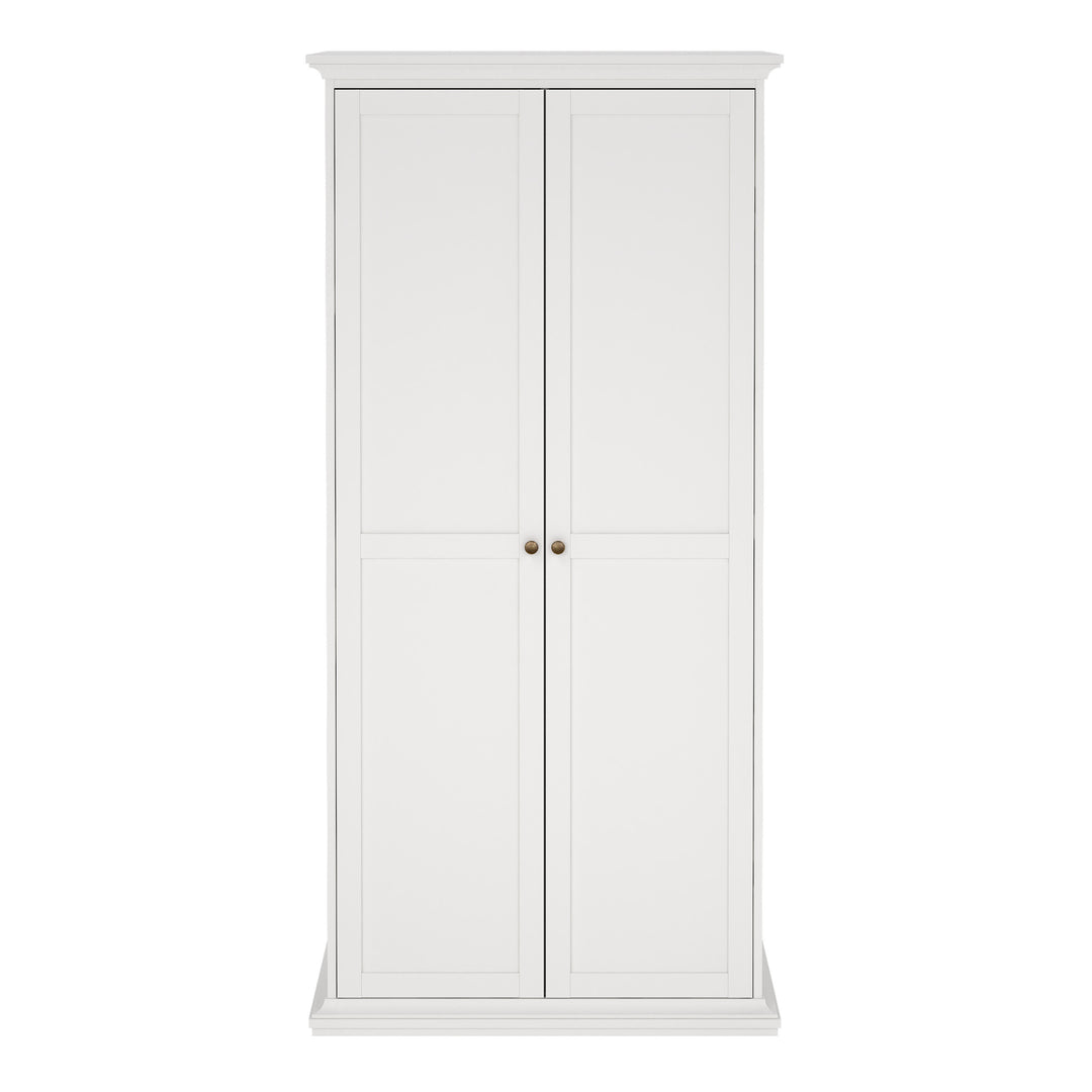 Paris Wardrobe with 2 Doors in White