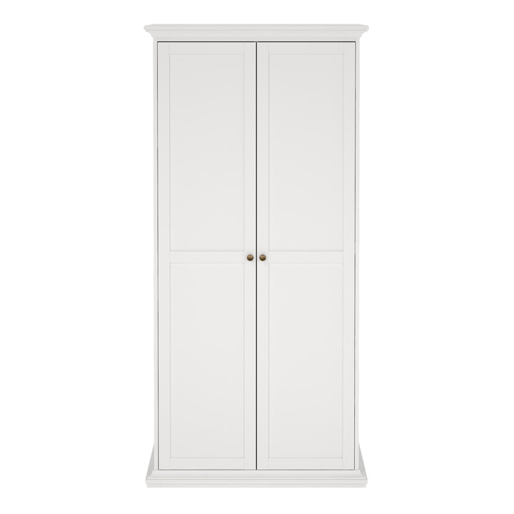 Paris Wardrobe with 2 Doors in White