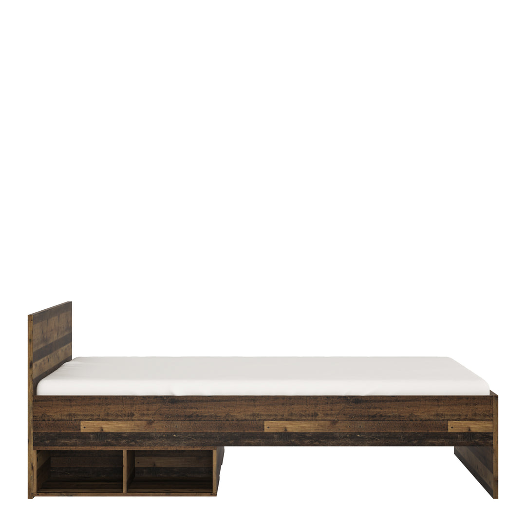 Brooklyn Small Single Bed Frame 120cm (4ft) in Walnut Finish
