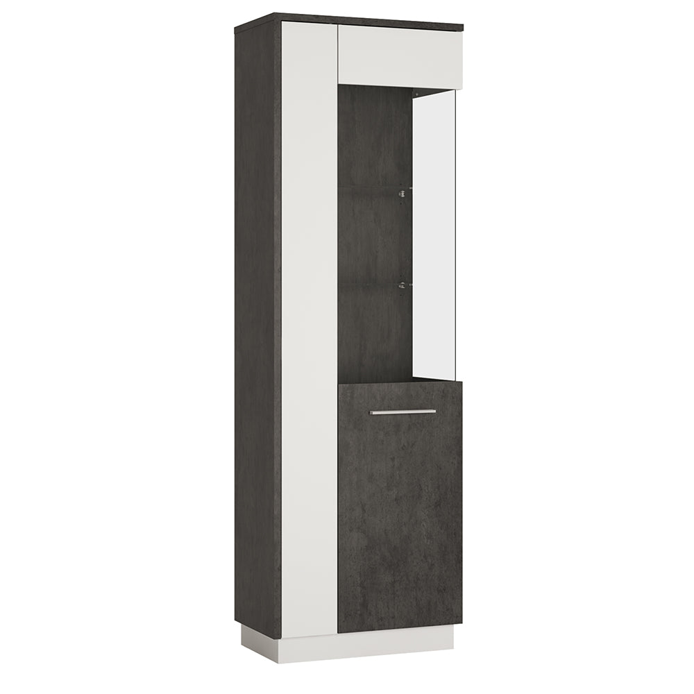 Zingaro Tall Glazed Display Cabinet Right Hand