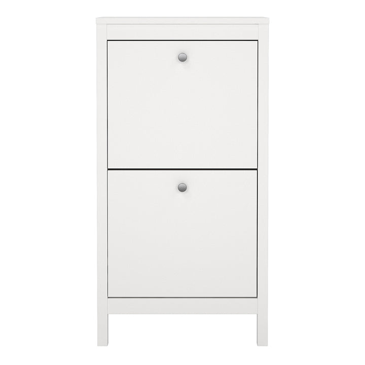 Madrid Shoe Cabinet 2 Flip Down Doors White