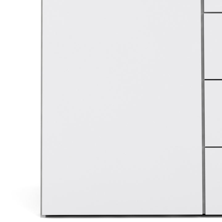 Space Wardrobe with 2 Doors + 3 Drawers in White 1750