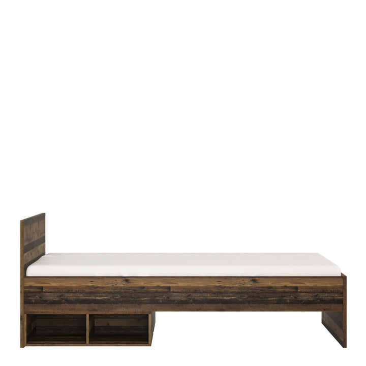 Brooklyn Single Bed Frame 3ft (90x190cm) in Walnut Finish