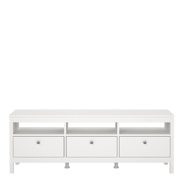 Madrid TV Unit 3 Drawers in White