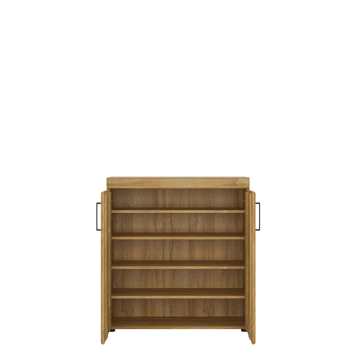 Cortina 2 Door Shoe Cabinet in Grandson Oak Finish