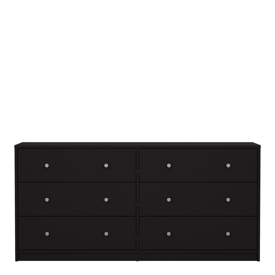 May Chest of 6 Drawers (3+3) in Black