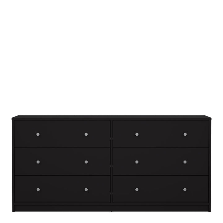 May Chest of 6 Drawers (3+3) in Black