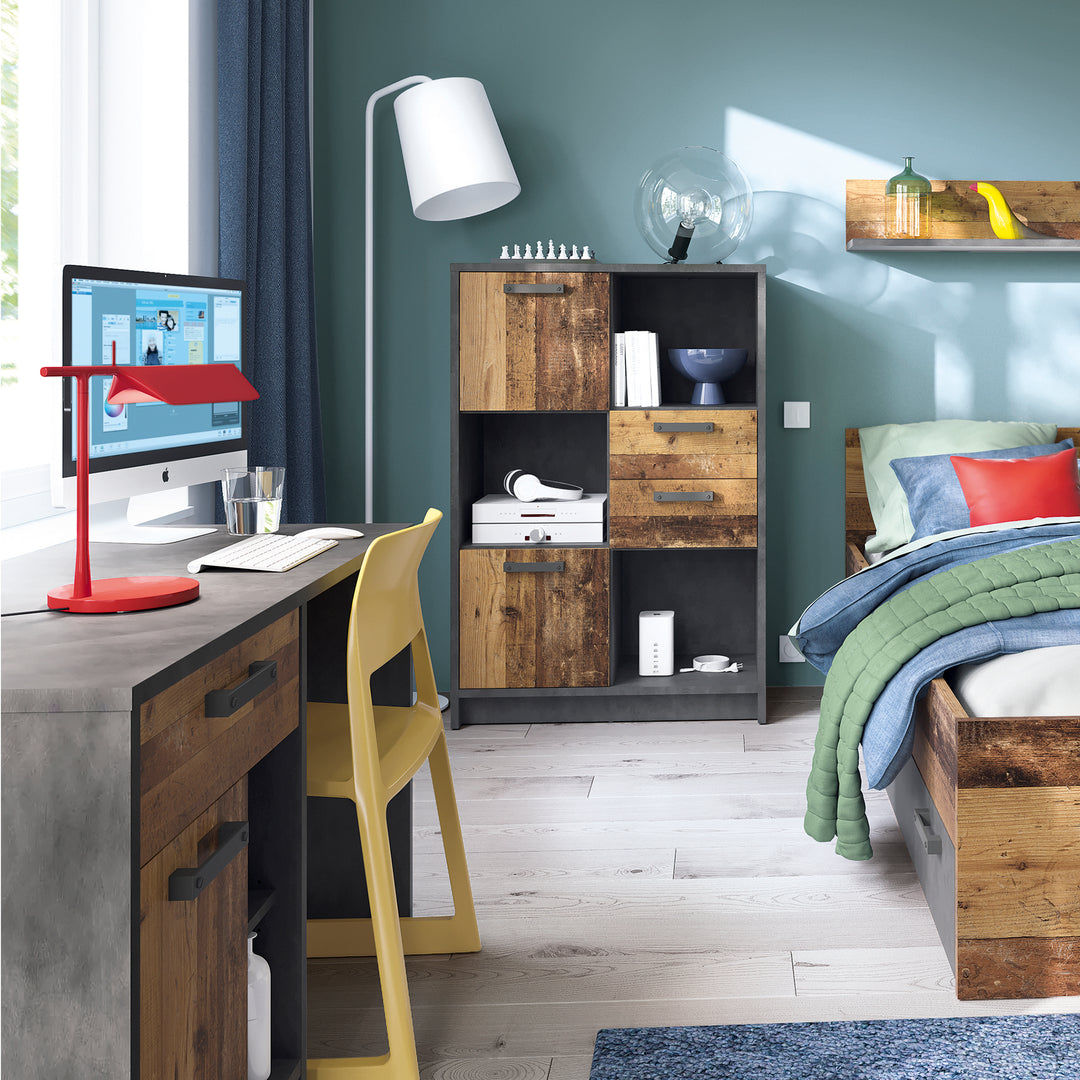 Brooklyn Single Bed Frame 3ft (90x190cm) in Walnut Finish