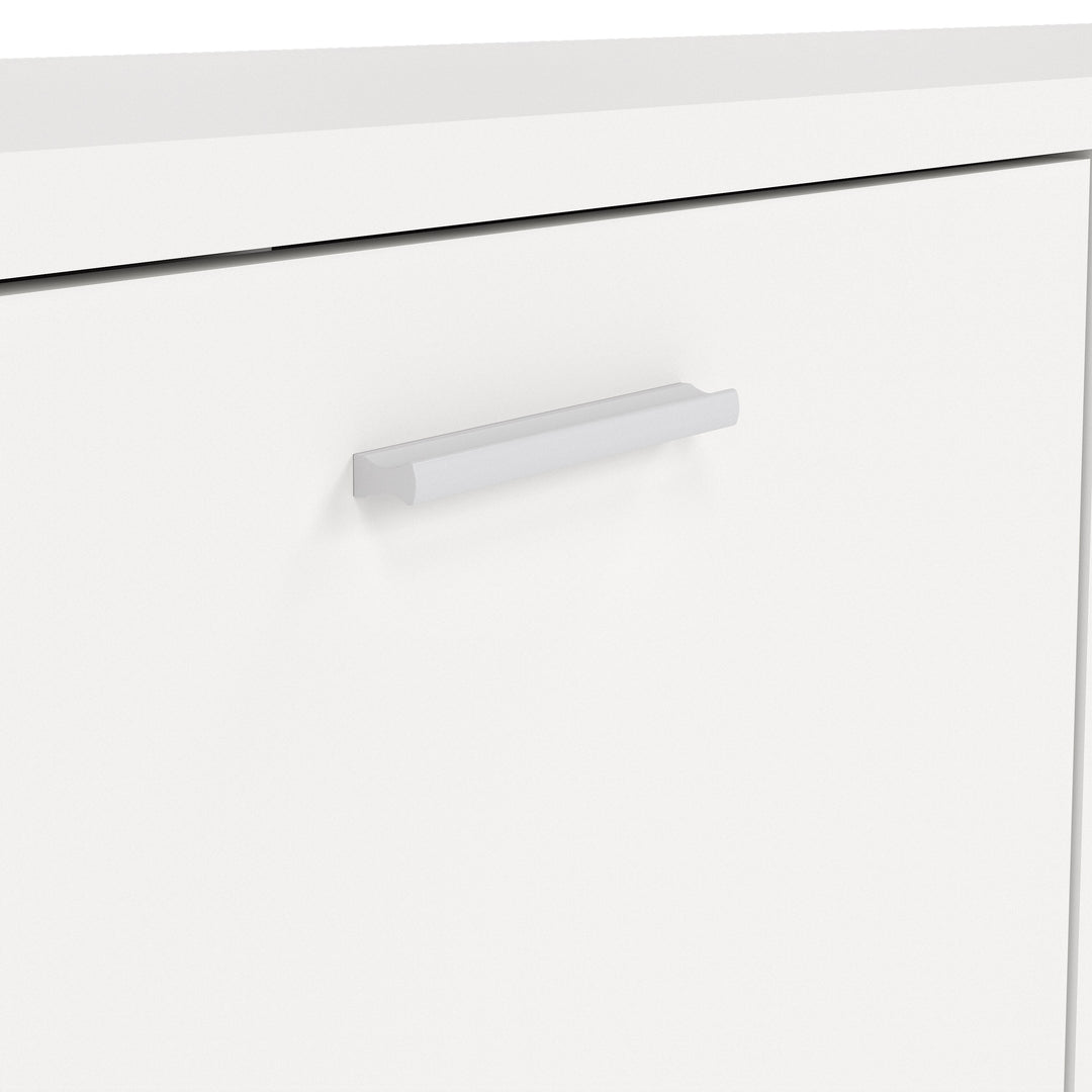 Media TV Unit with 2 Doors and 1 Drawer in White
