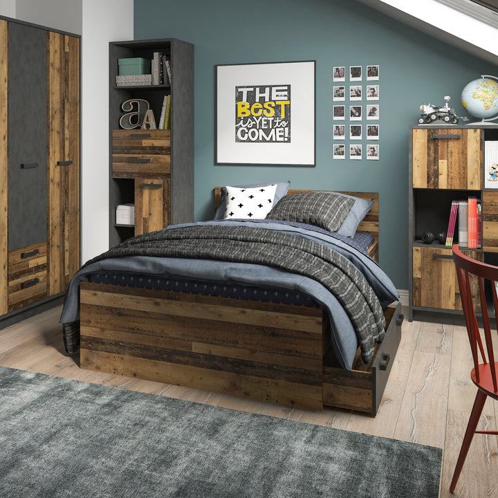 Brooklyn Small Single Bed Frame 120cm (4ft) in Walnut Finish