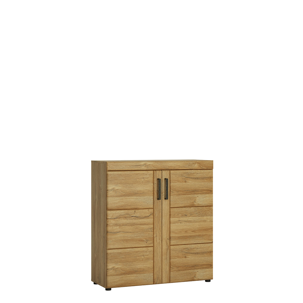 Cortina 2 Door Shoe Cabinet in Grandson Oak Finish