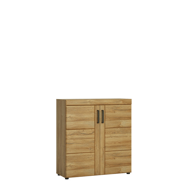 Cortina 2 Door Shoe Cabinet in Grandson Oak Finish
