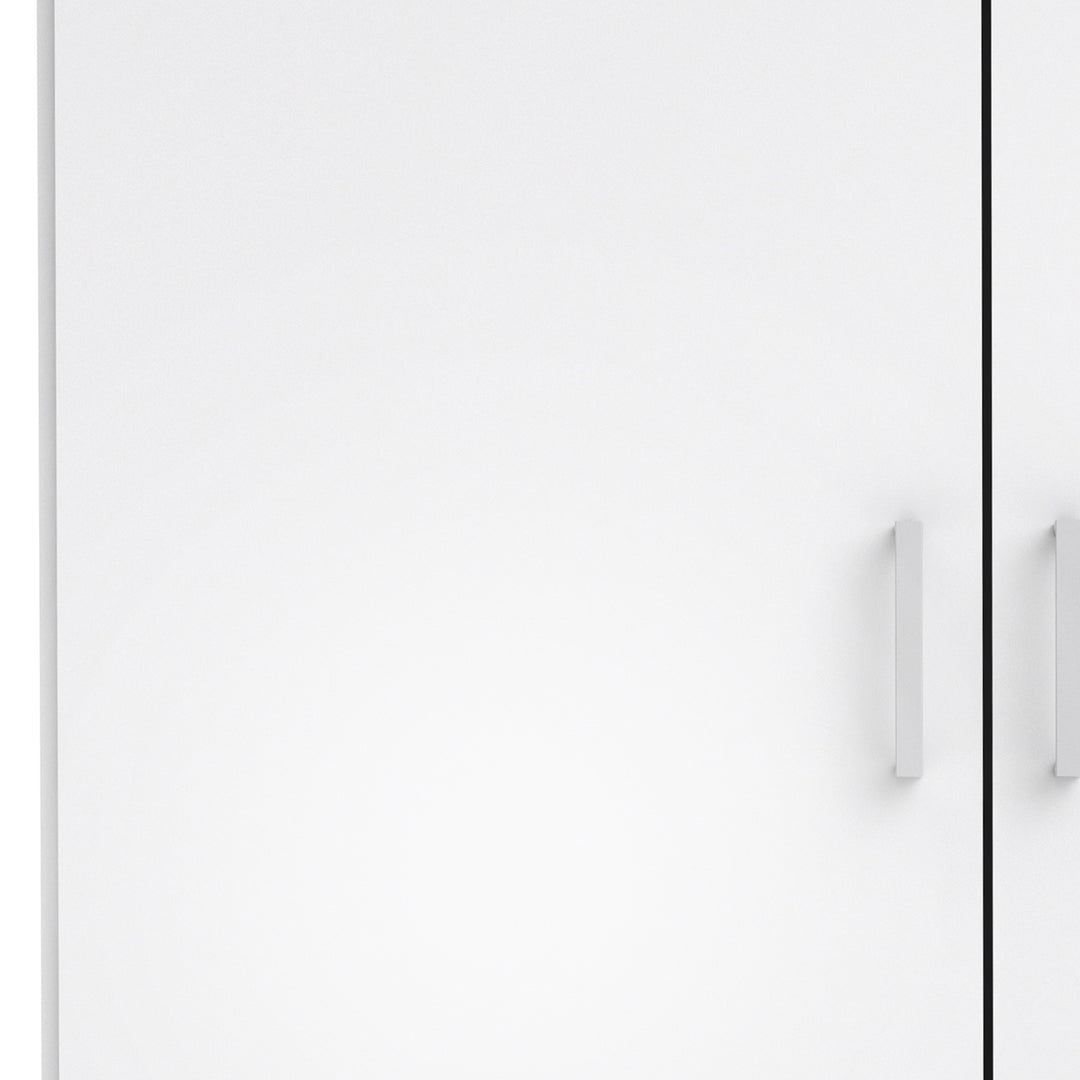 Space Wardrobe with 2 Doors in White 1750