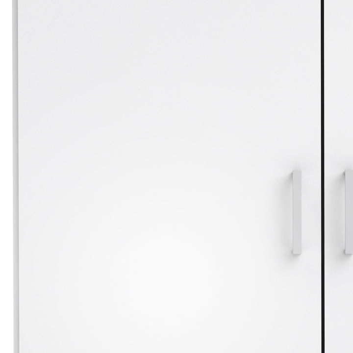 Space Wardrobe with 2 Doors in White 1750
