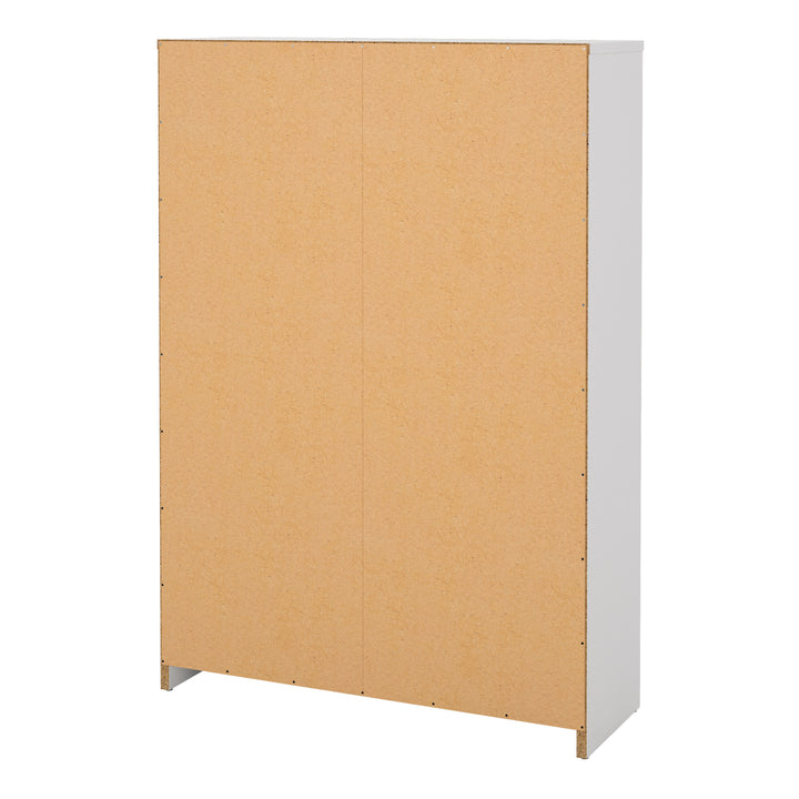 Shoe Cabinet with 2 Flip-Down Doors and 1 Drawer in White Finish