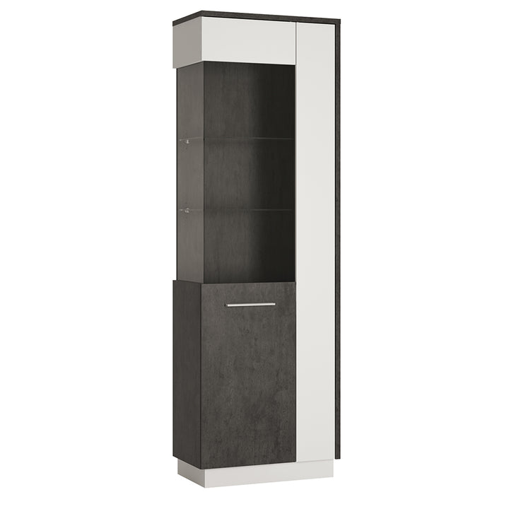 Zingaro Tall Glazed Display Cabinet Left Hand